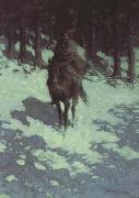 Frederic Remington Figure of the Night (mk43) Sweden oil painting artist